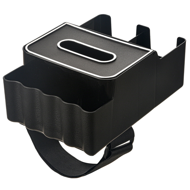 Automobilių servetėlių dėžutė – daugiafunkcinė saugykla, plastikinis korpusas, šiuolaikiškas minimalistinis stilius, pritaikoma