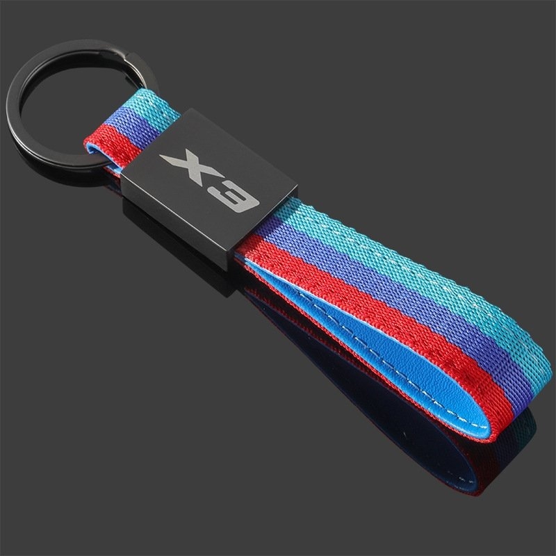 X1 X2 X3 X4 X5 X6 X7 Nylonový opletený kľúčen s logom auta zo zliatiny zinku – Model 577
