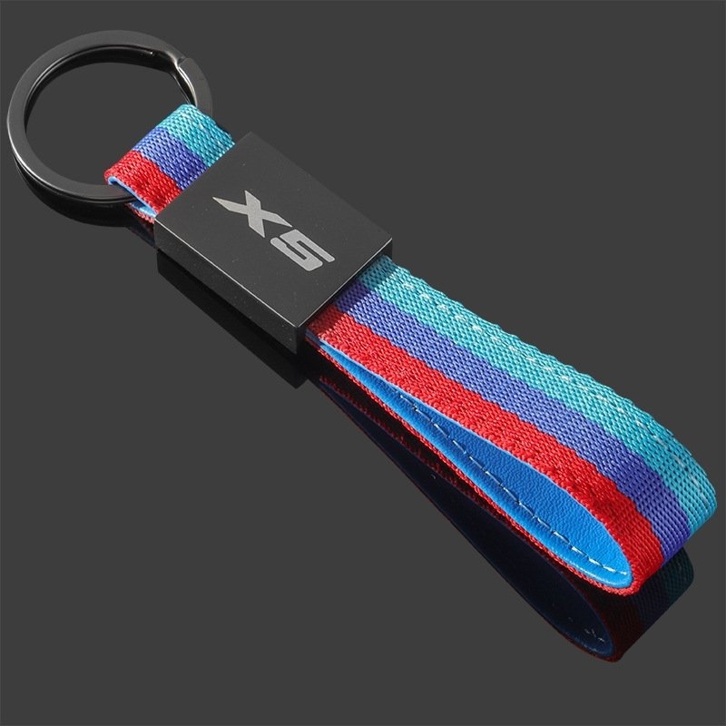 X1 X2 X3 X4 X5 X6 X7 Nylonový opletený kľúčen s logom auta zo zliatiny zinku – Model 577