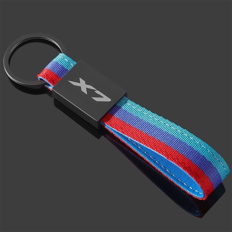X1 X2 X3 X4 X5 X6 X7 Nylonový opletený kľúčen s logom auta zo zliatiny zinku – Model 577