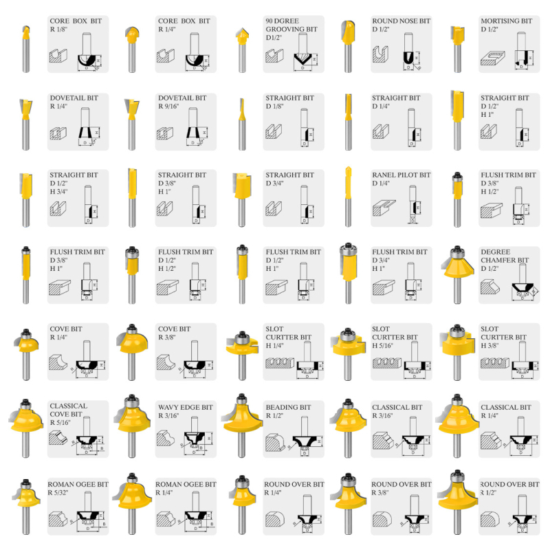 Frez Hibiscus jincheng za strojeve za frezanje i graviranje; pogodno za drvo, MDF i laminat