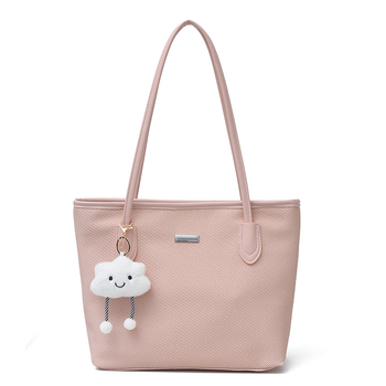 Geantă de zi cu zi pentru femei, stil urban minimalist, material Oxford, formă orizontală pătrată, închidere cu fermoar, buzunar interior cu fermoar