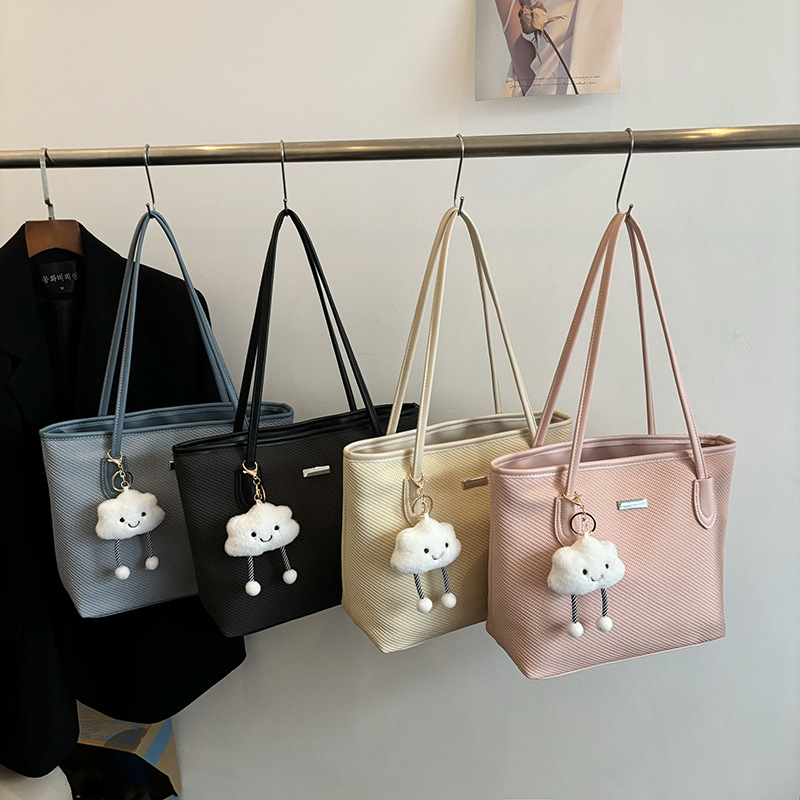 Geantă de zi cu zi pentru femei, stil urban minimalist, material Oxford, formă orizontală pătrată, închidere cu fermoar, buzunar interior cu fermoar