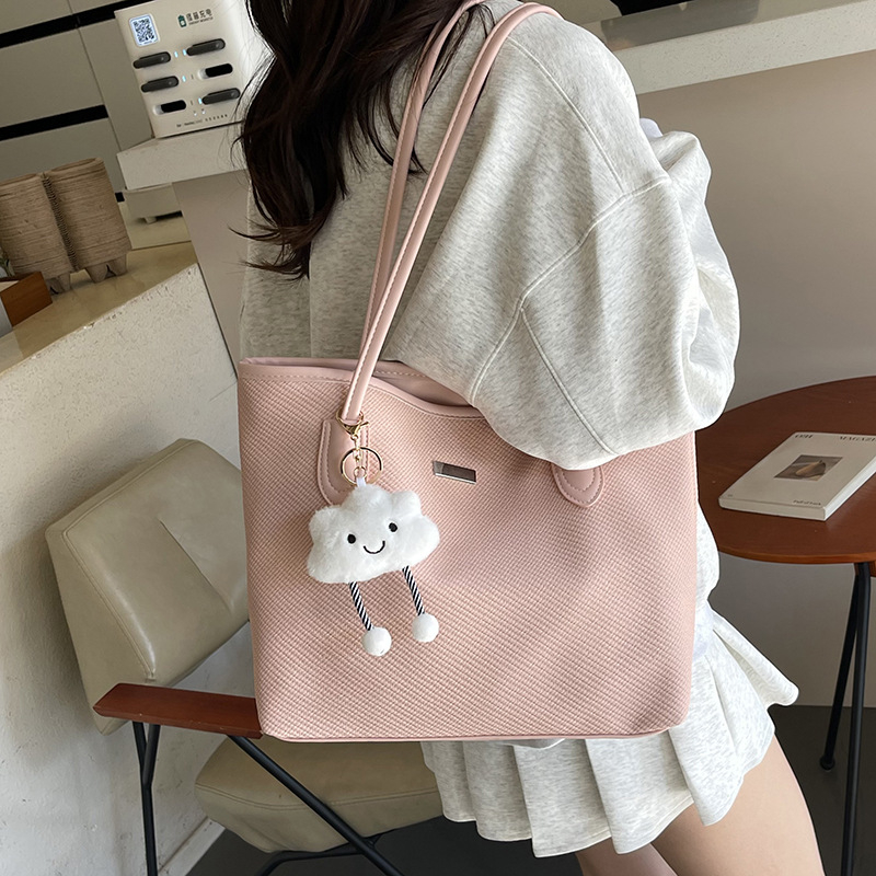 Geantă de zi cu zi pentru femei, stil urban minimalist, material Oxford, formă orizontală pătrată, închidere cu fermoar, buzunar interior cu fermoar