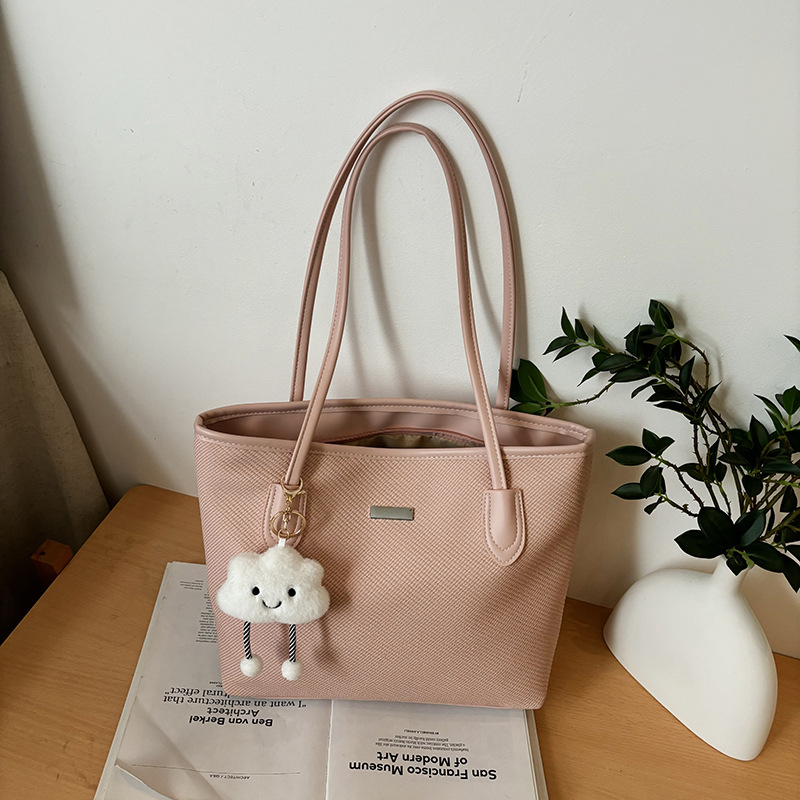 Geantă de zi cu zi pentru femei, stil urban minimalist, material Oxford, formă orizontală pătrată, închidere cu fermoar, buzunar interior cu fermoar