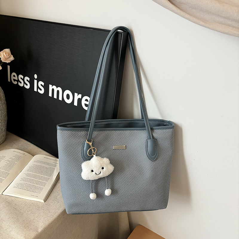 Geantă de zi cu zi pentru femei, stil urban minimalist, material Oxford, formă orizontală pătrată, închidere cu fermoar, buzunar interior cu fermoar