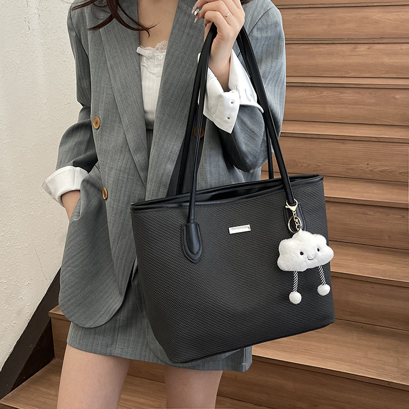 Geantă de zi cu zi pentru femei, stil urban minimalist, material Oxford, formă orizontală pătrată, închidere cu fermoar, buzunar interior cu fermoar