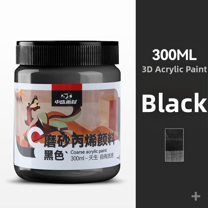 Set pigmenta za teksturnu slikanje tvrtke Zhongsheng Painting Material, polipropilenska osnova, 300 ml, 36 bočica u kutiji, IP odobrenje za umjetničko stvaranje