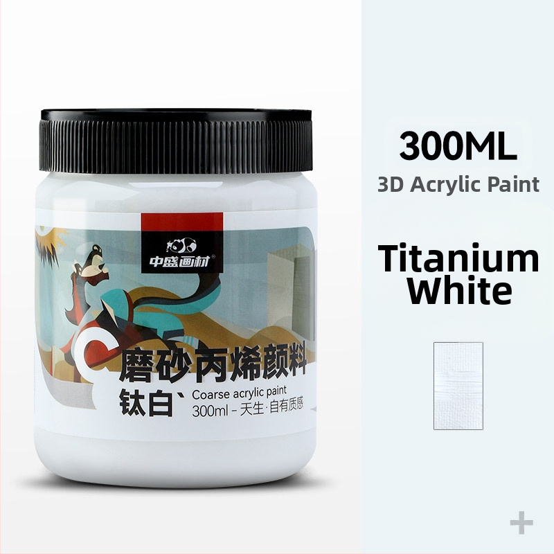 Set pigmenta za teksturnu slikanje tvrtke Zhongsheng Painting Material, polipropilenska osnova, 300 ml, 36 bočica u kutiji, IP odobrenje za umjetničko stvaranje