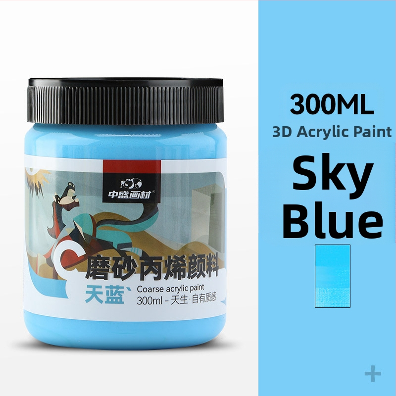 Set pigmenta za teksturnu slikanje tvrtke Zhongsheng Painting Material, polipropilenska osnova, 300 ml, 36 bočica u kutiji, IP odobrenje za umjetničko stvaranje