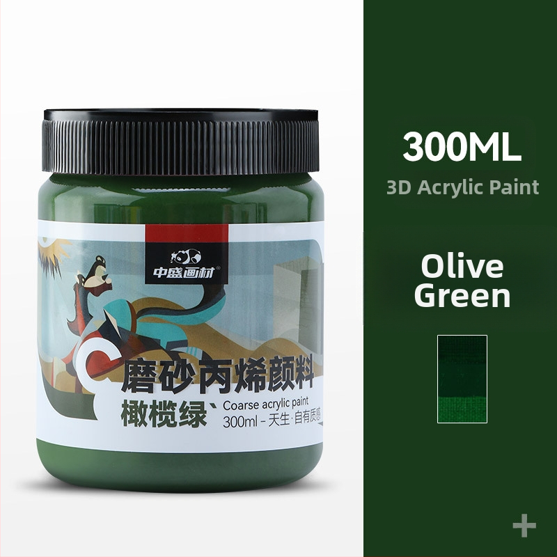 Set pigmenta za teksturnu slikanje tvrtke Zhongsheng Painting Material, polipropilenska osnova, 300 ml, 36 bočica u kutiji, IP odobrenje za umjetničko stvaranje