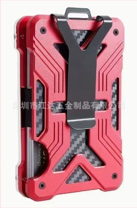 Aliuminio lydinio kortelių laikiklis su RFID blokavimu ir ID langu – universalus, verslo stilius, 15 kortelių talpa