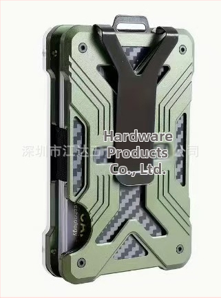 Aliuminio lydinio kortelių laikiklis su RFID blokavimu ir ID langu – universalus, verslo stilius, 15 kortelių talpa