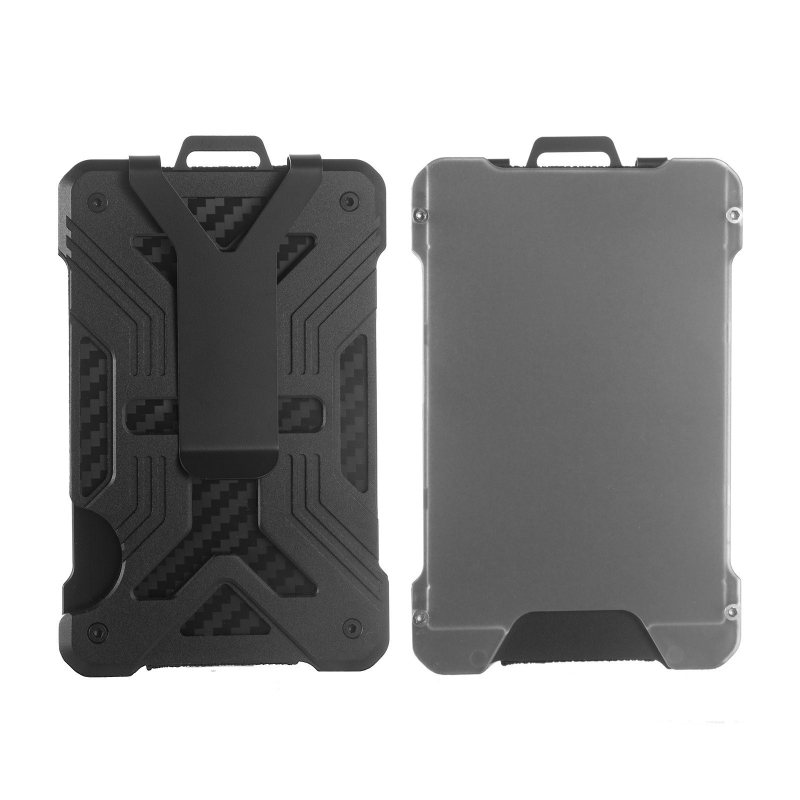 Aliuminio lydinio kortelių laikiklis su RFID blokavimu ir ID langu – universalus, verslo stilius, 15 kortelių talpa