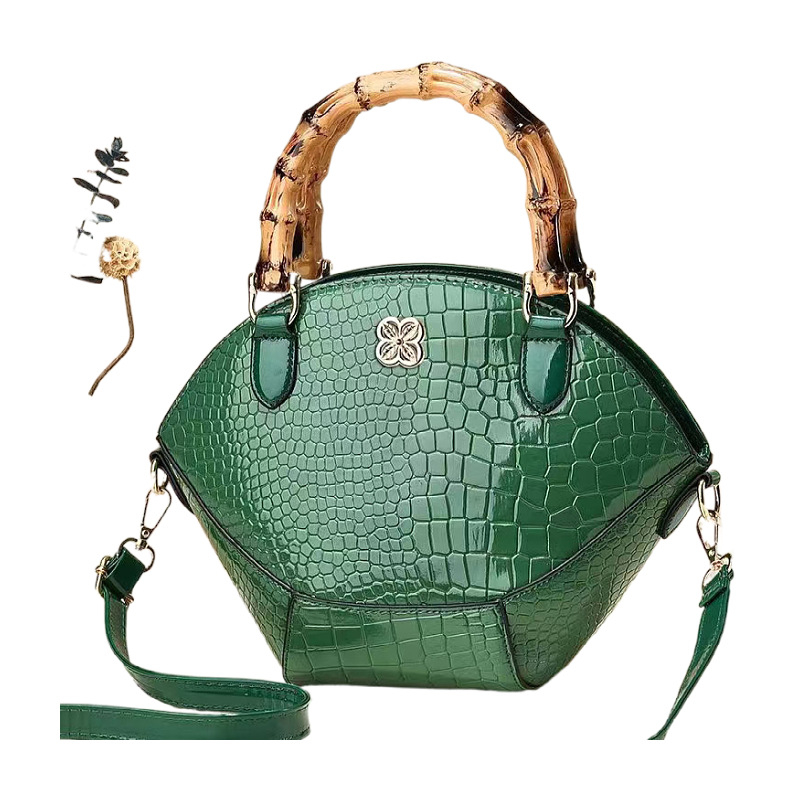 PU anyagú válltáska, zöldségkosár-stílusú, kagyló alakú forma, cipzár, poliészter bélés