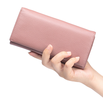 Ženski dugi novčanik od prave kože, velika kapaciteta, retro kopča, višestruki clutch s džepom za telefon