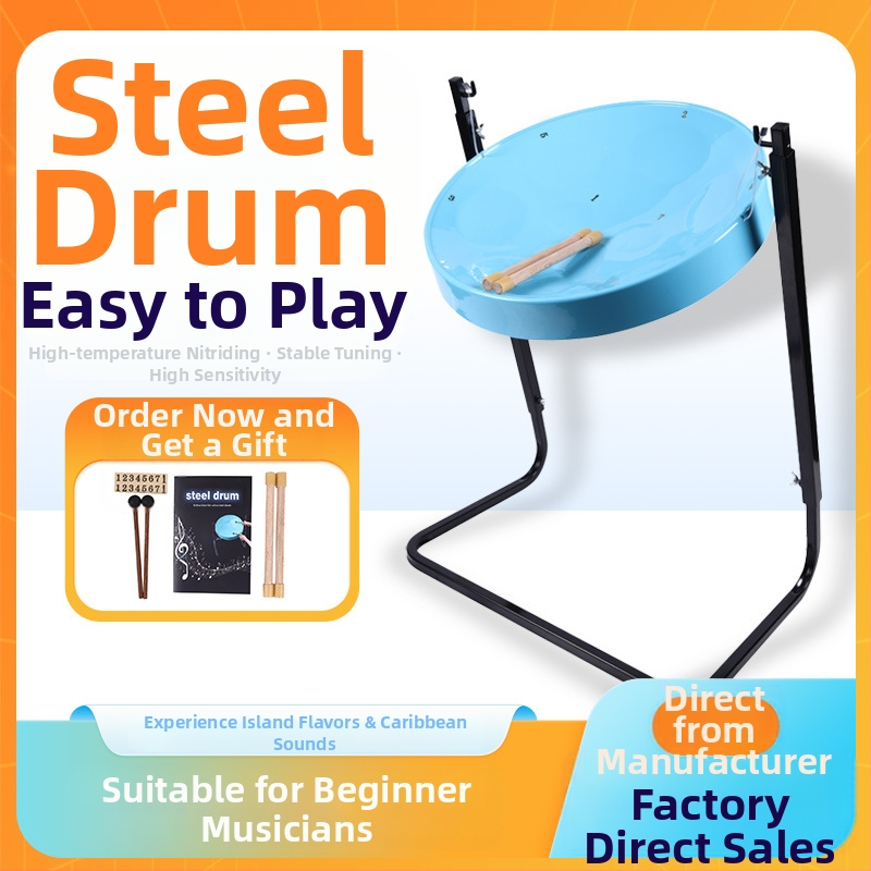 Gern oceľový bubon – 8-tónový ručný bubon, profesionálny perkusný nástroj, balenie 60×47×19 cm