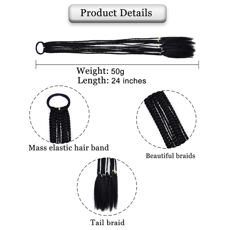 Fonott copfos paróka, 12 copfokból álló, hőálló szálakból, mechanikus kivitelezés, festés és perm nem ajánlott