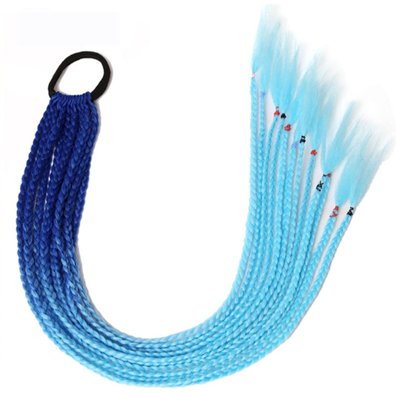 Fonott copfos paróka, 12 copfokból álló, hőálló szálakból, mechanikus kivitelezés, festés és perm nem ajánlott