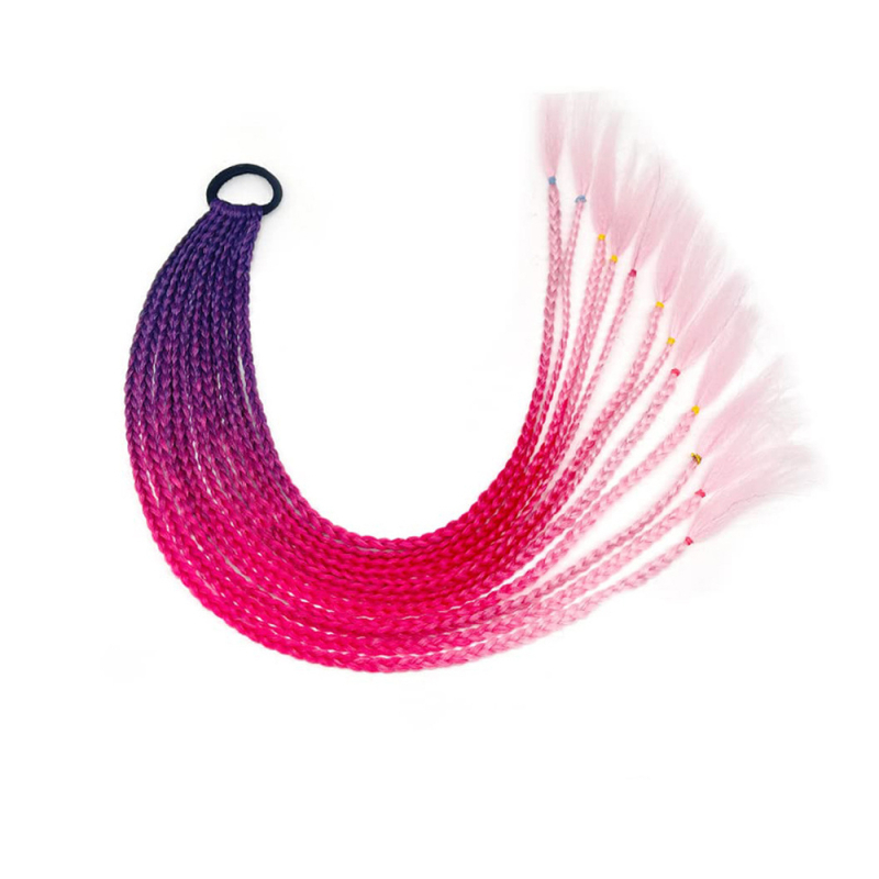 Fonott copfos paróka, 12 copfokból álló, hőálló szálakból, mechanikus kivitelezés, festés és perm nem ajánlott