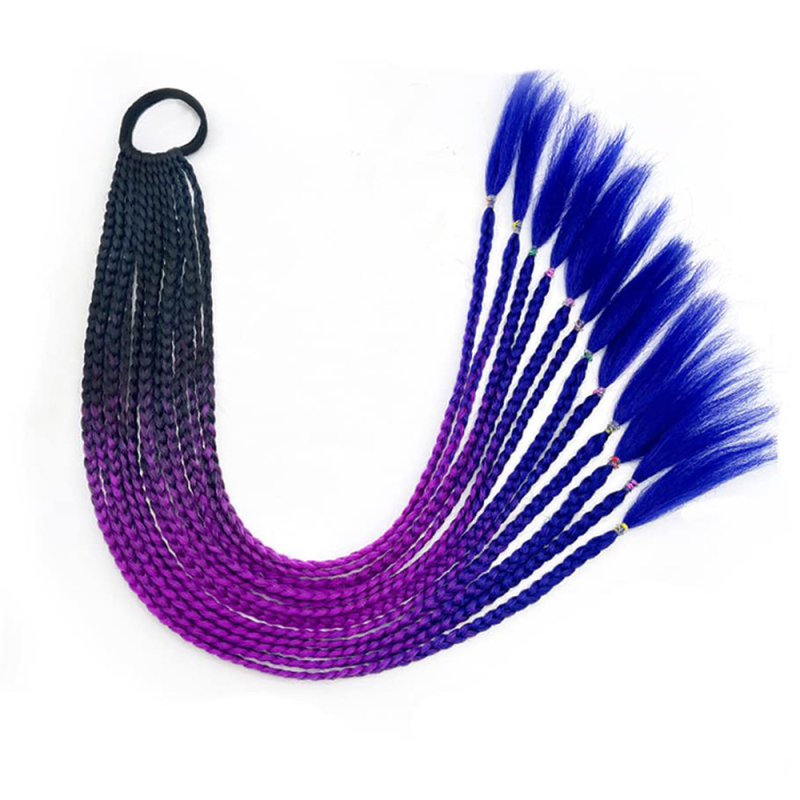 Fonott copfos paróka, 12 copfokból álló, hőálló szálakból, mechanikus kivitelezés, festés és perm nem ajánlott