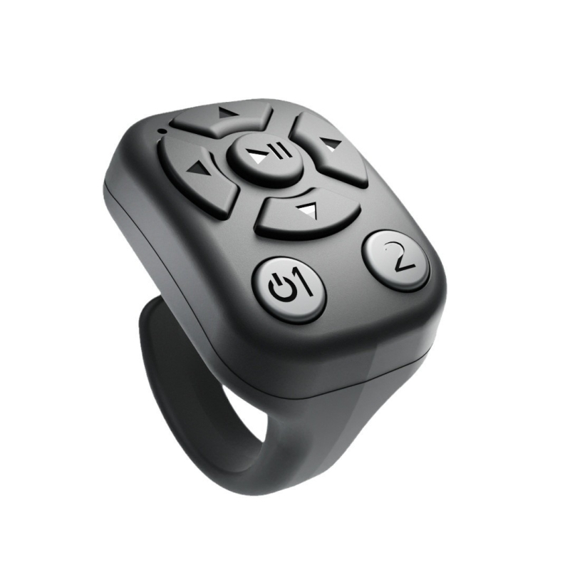 Безжичен Bluetooth дистанционен пръстен за смартфон с контрол на снимки и превъртане на страници; обхват 10 м; носен на пръст; 40 mAh батерия; съвместим с Android, iPhone и HarmonyOS