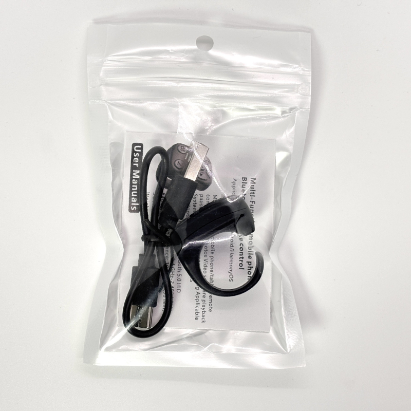 Безжичен Bluetooth дистанционен пръстен за смартфон с контрол на снимки и превъртане на страници; обхват 10 м; носен на пръст; 40 mAh батерия; съвместим с Android, iPhone и HarmonyOS