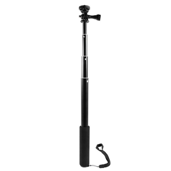 Selfie stick, τετρατμηματικό από κράμα αλουμινίου, εκτεταμένος σωληνοειδής βραχίονας για κάμερες με θύρα 1/4 ιντσών, μέγιστο φορτίο 2 kg