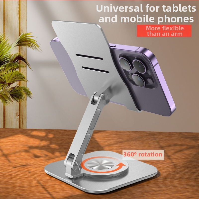 Stojan na stol pre telefón a tablet s otočením 360°, z hliníkovej zliatiny, viacfunkčný dizajn