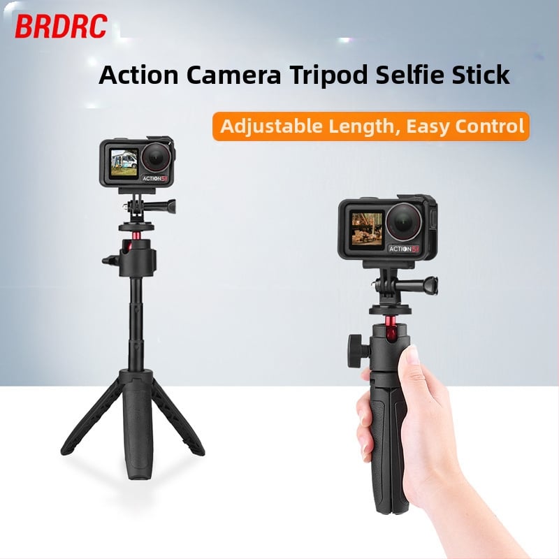 DJI Action4/5 Pro – ръчен селфи стик и трипод скоба за спортна камера, Pocket 3 разширение, 3 секции, товар до 1 кг