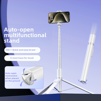 Bluetooth selfie lazda su automatiškai išsiskleidiančiu, aliumininis ištraukiamas laikiklis telefonui, grindinis stovas tiesioginei transliacijai