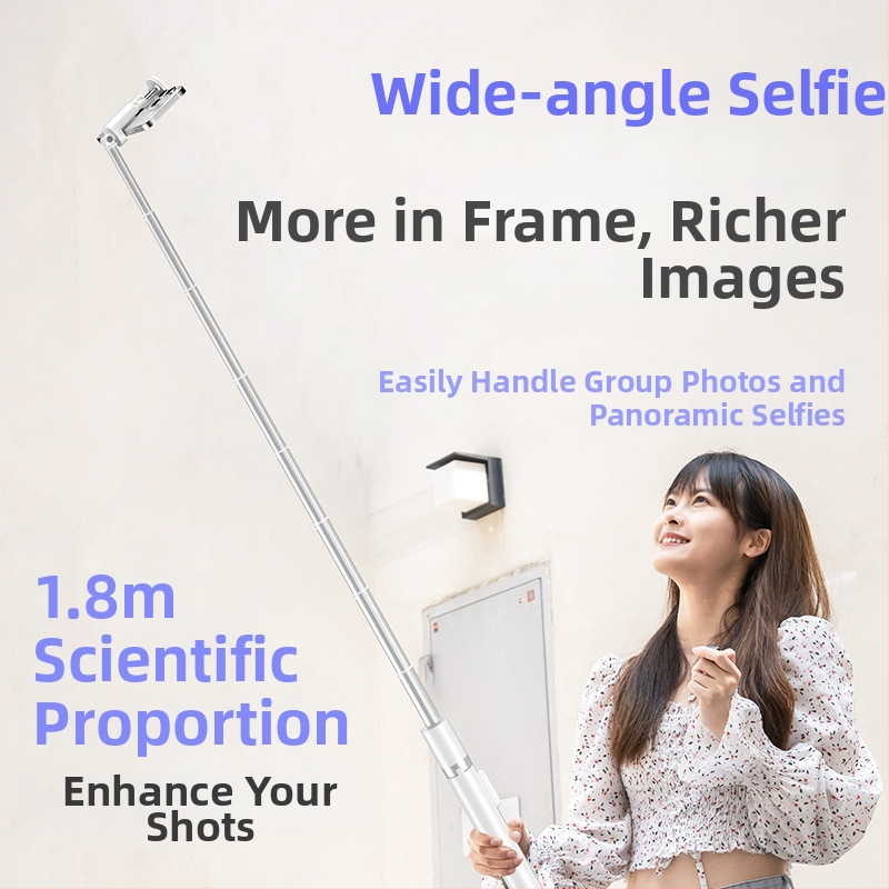 Bluetooth селфи стик с автоматично изскачване, алуминиев разтегателен държач за телефон, дистанционно управление включено, подова стойка за лайв стрийминг