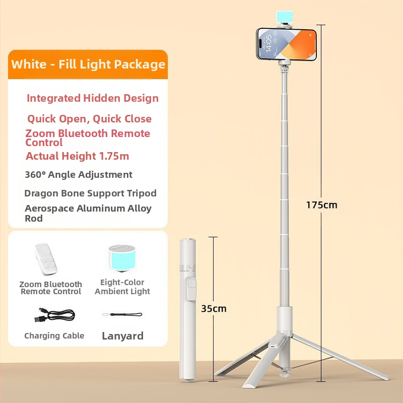 Bluetooth selfie lazda su automatiškai išsiskleidiančiu, aliumininis ištraukiamas laikiklis telefonui, grindinis stovas tiesioginei transliacijai