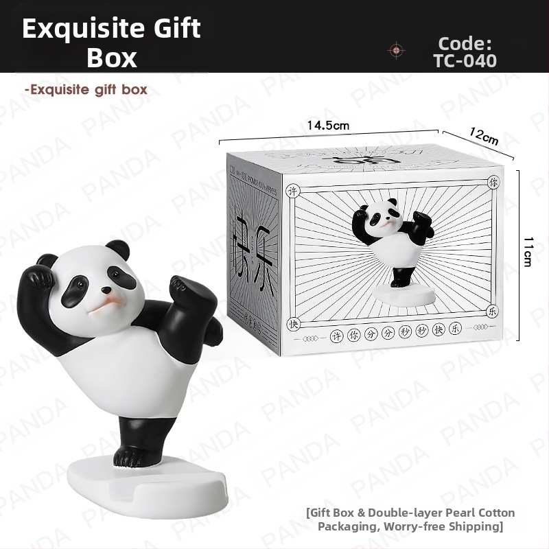 Βάση τηλεφώνου γραφείου με φιγούρα Panda, από ρητίνη, σε απλό και μοντέρνο στυλ