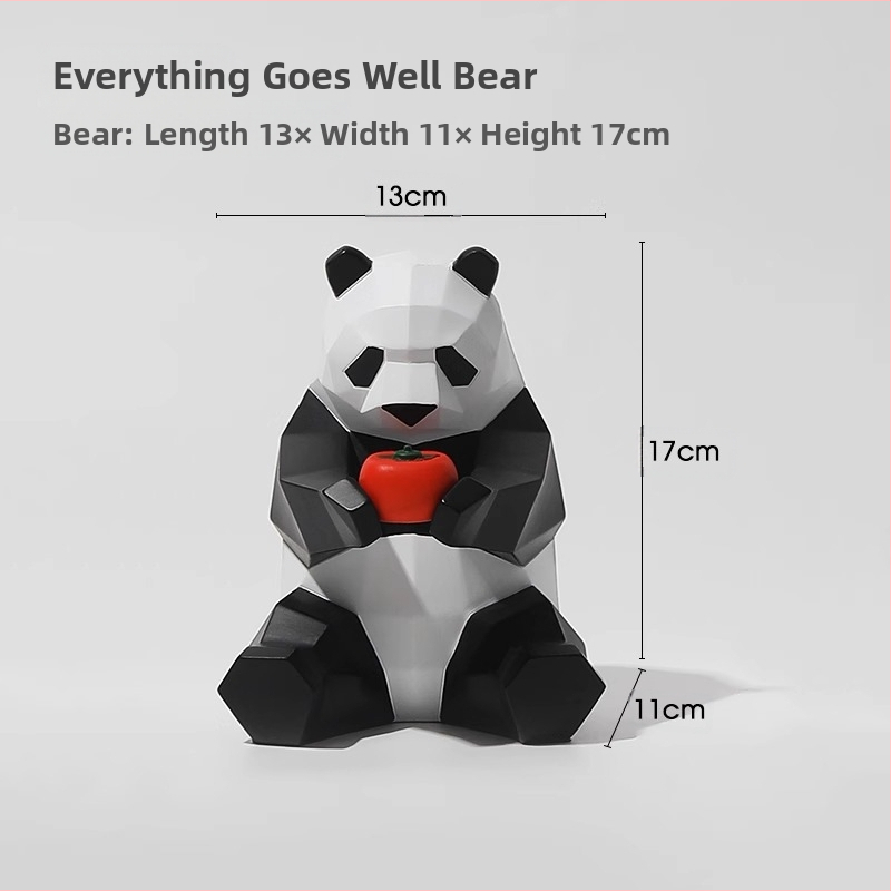 Βάση τηλεφώνου γραφείου με φιγούρα Panda, από ρητίνη, σε απλό και μοντέρνο στυλ