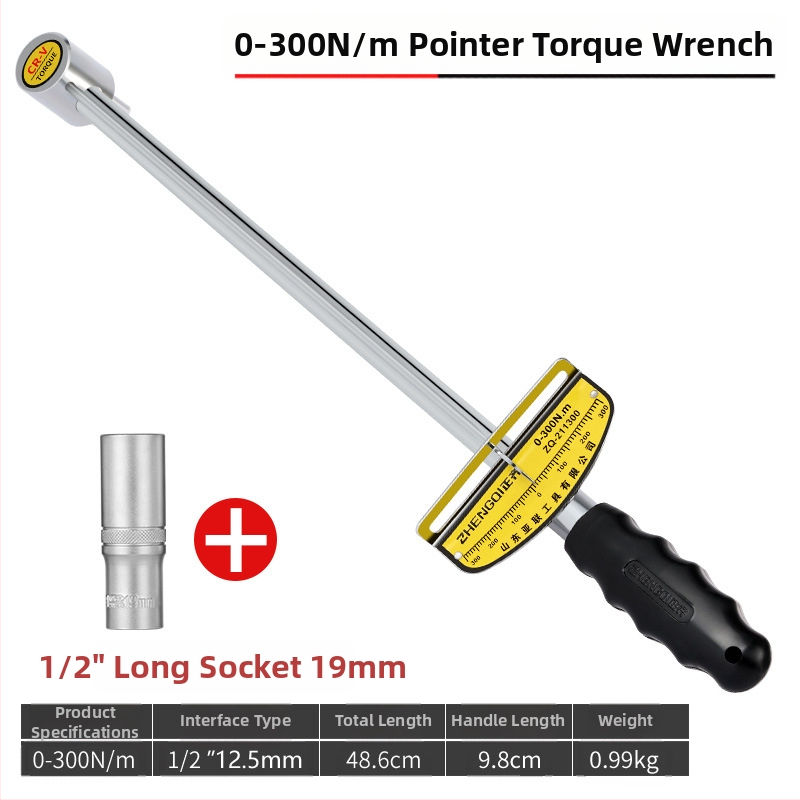 Ключ за въртящ момент с регулируем момент и индикатор, за смяна на свещи и автомобилен ремонт