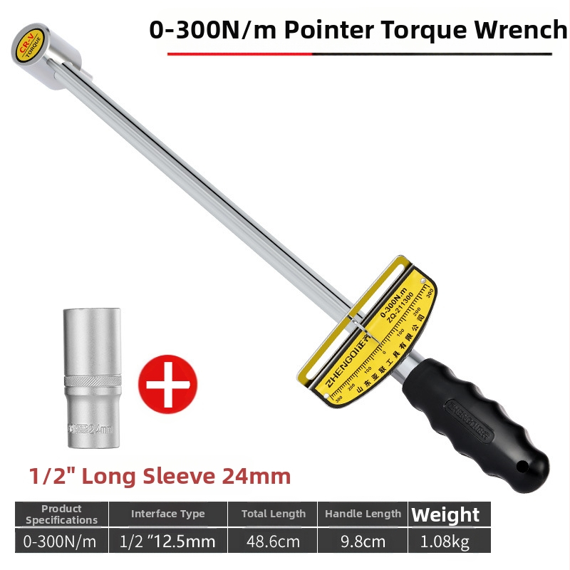 Ключ за въртящ момент с регулируем момент и индикатор, за смяна на свещи и автомобилен ремонт