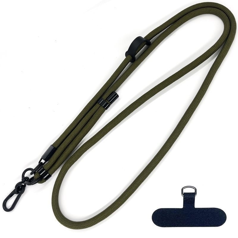 Nastaviteľný pletený polyesterový pútko na telefón s kovovou sponou, unisex crossbody dizajn, tlačené logo