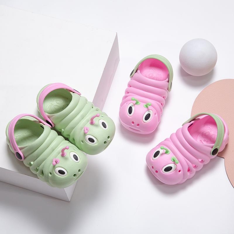 Gyermekek beltéri nyári papucs, EVA felsőrész, mintás rajzfilm, buborékos talp, 1–6 éves korig, lélegző, csúszásmentes, tartós