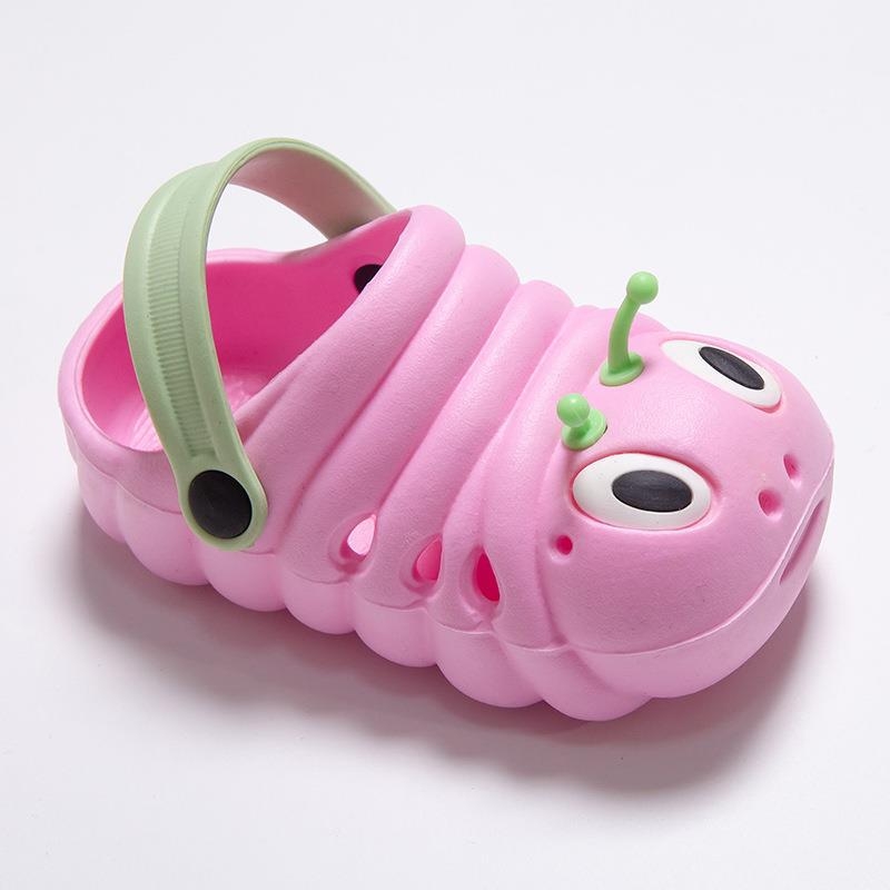 Gyermekek beltéri nyári papucs, EVA felsőrész, mintás rajzfilm, buborékos talp, 1–6 éves korig, lélegző, csúszásmentes, tartós