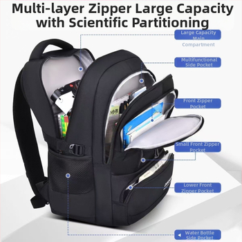 Σακίδιο πλάτης για αγόρια, χωρητικότητα 36–55 λίτρων, Oxford ύφασμα, ιμάντες με αερόστρωμα, ανθεκτικό στη φθορά, για καθημερινή χρήση