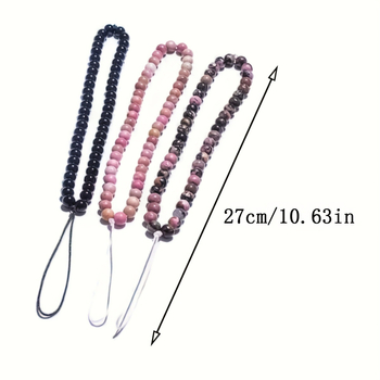 Висулка за мобилен телефон от естествен камък, ръчна изработка, мъниста, дамски стил