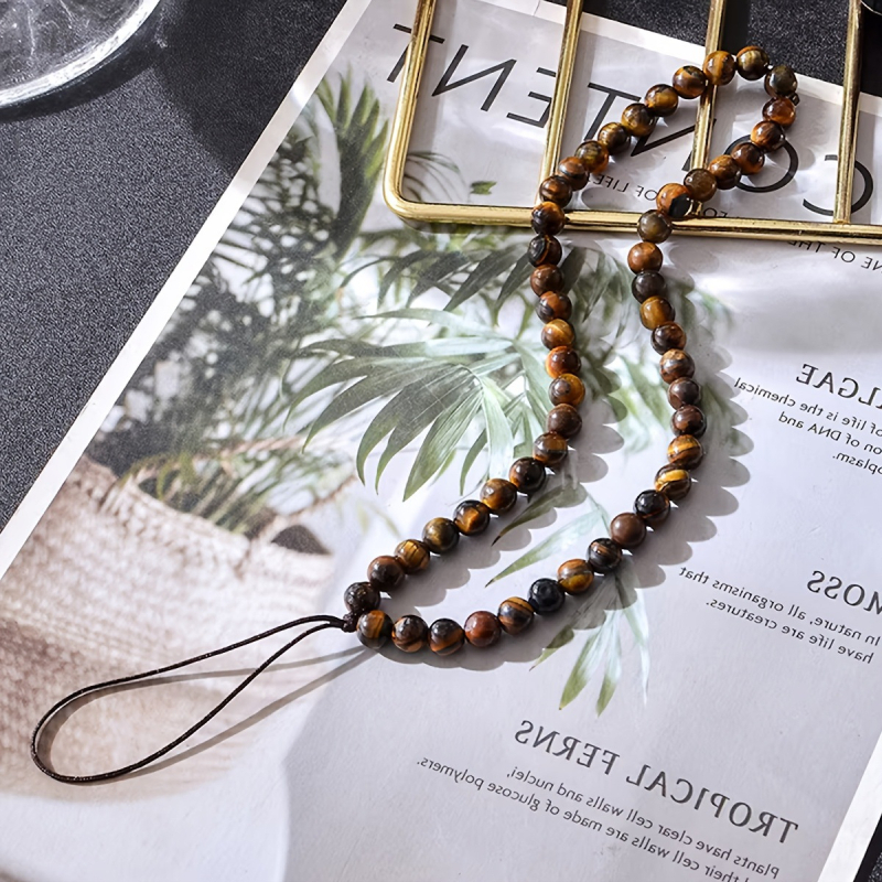 Pandantiv pentru telefon mobil din piatră naturală, lucrat manual, mărgele, pentru femei