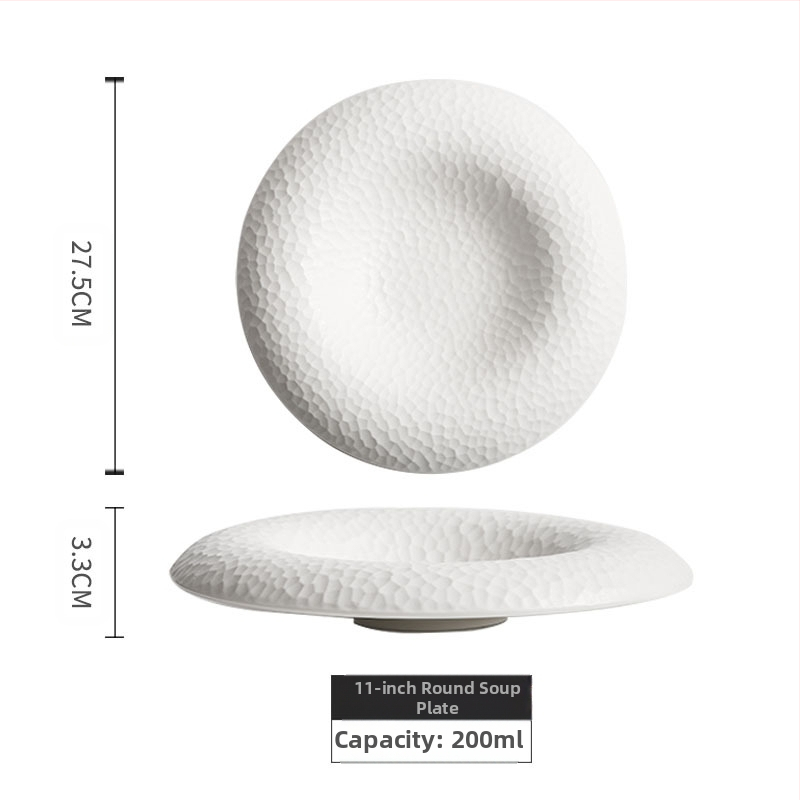 Keraminė apvali lėkštė su dryžuotu raštu, japonų stiliaus sashimi lėkštė, mikrobangų krosnelėje tinkama