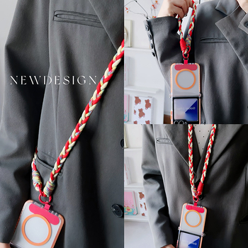 Унисекс шнур за телефон от полиестер, плетен, с метална катарама, персонализиране, печат на лого