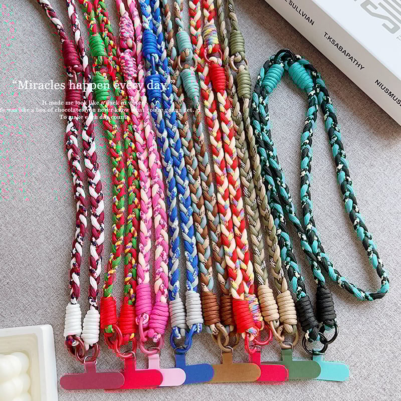 Унисекс шнур за телефон от полиестер, плетен, с метална катарама, персонализиране, печат на лого