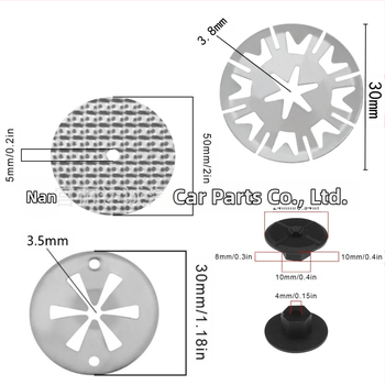 Σετ επισκευής φλάντζας και θερμική μόνωση μπροστινού πάνελ για Volkswagen και Audi — N90335004, N90796501; Meng χάλυβας