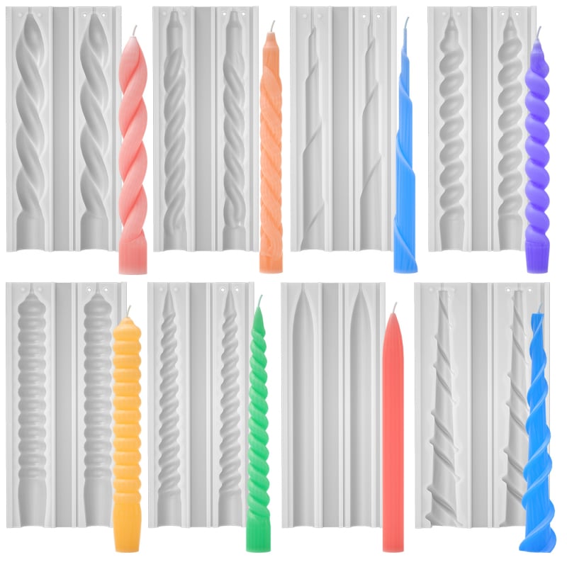 Szilikon gyertya forma - szabálytalan alak, konikus gyertyákhoz, sütőforma