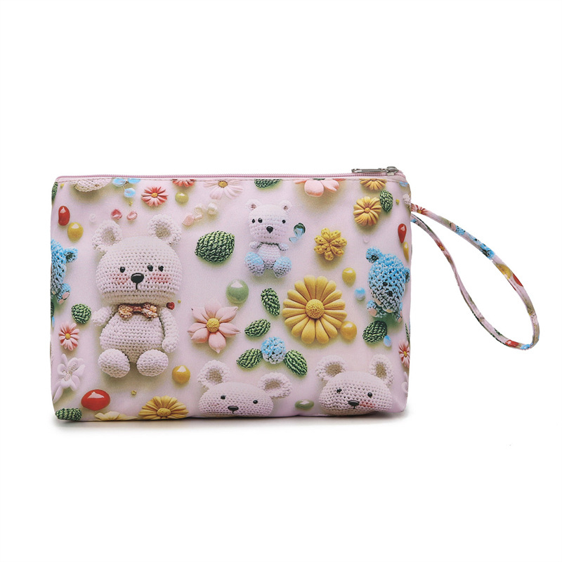 Dámska cestovná taška na krátke výlety s rozdelením suché/mokré, 20-35L, Oxford materiál, anime karikatúra vzor, detský štýl