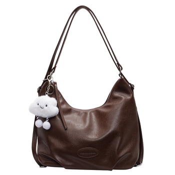 Didelės talpos Tote rankinė, PU medžiaga, miesto paprastumo stilius, užtrauktukas, horizontinis kvadrato formos — ruduo 2024